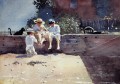 Garçons et Kitten réalisme peintre Winslow Homer